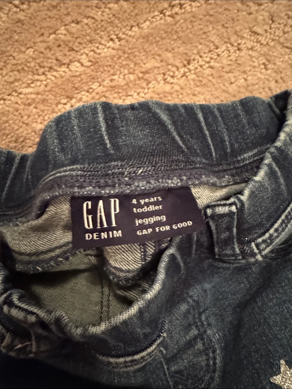 GAP Dark Blue Denim Jeans with Silver Star Accents